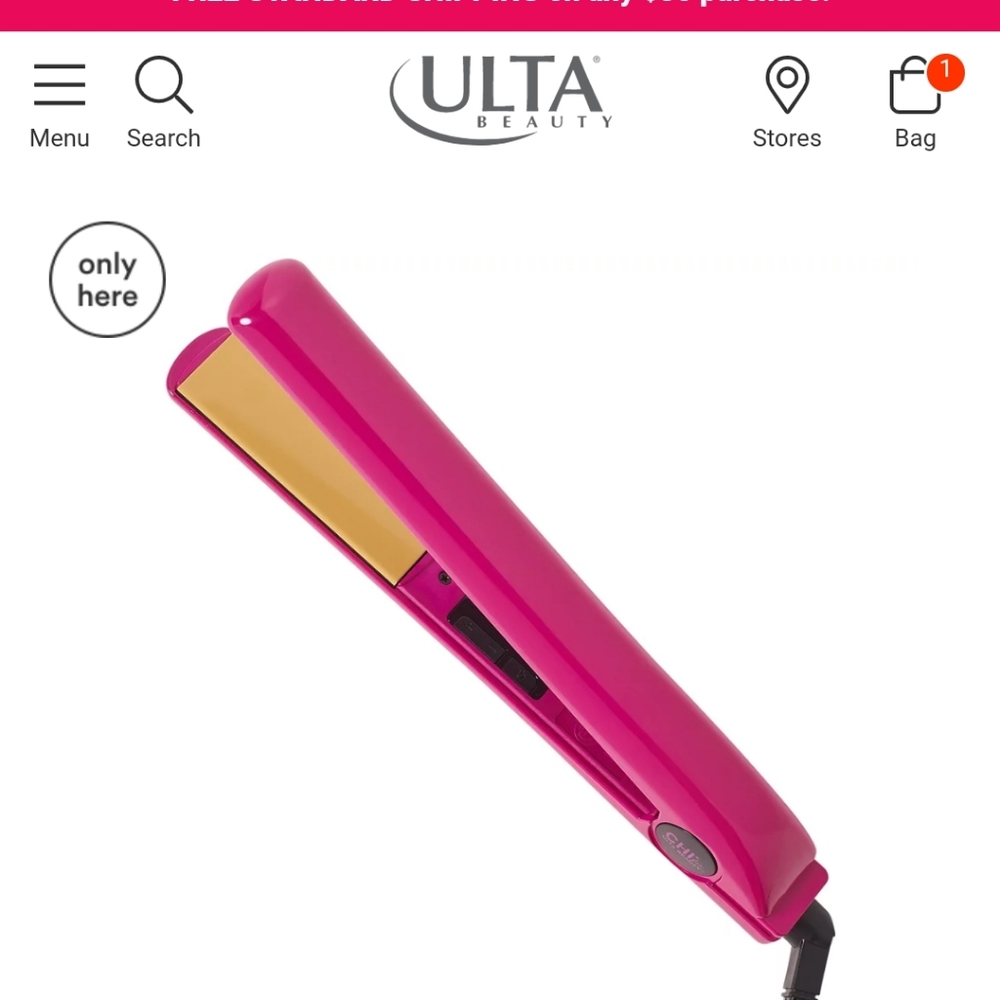 EUC Chi for Ulta Pink Tourmaline Hair Straightener